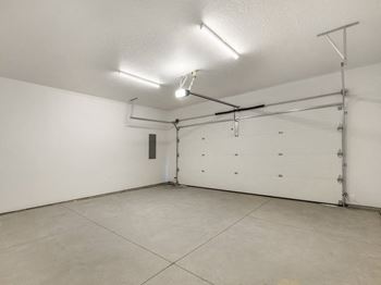 Attached double car garage